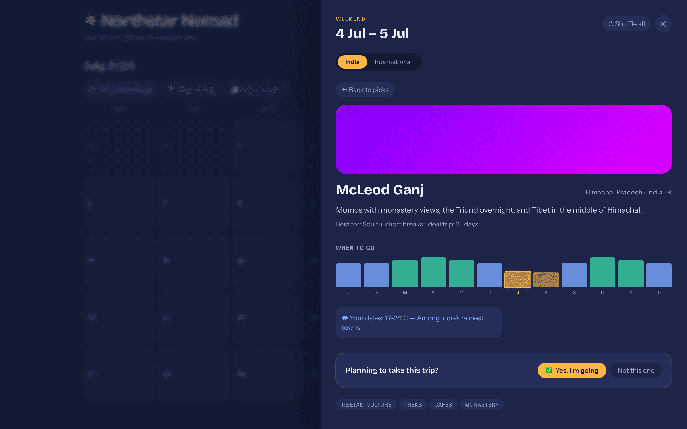 Northstar Nomad destination detail with plan-this-trip CTA